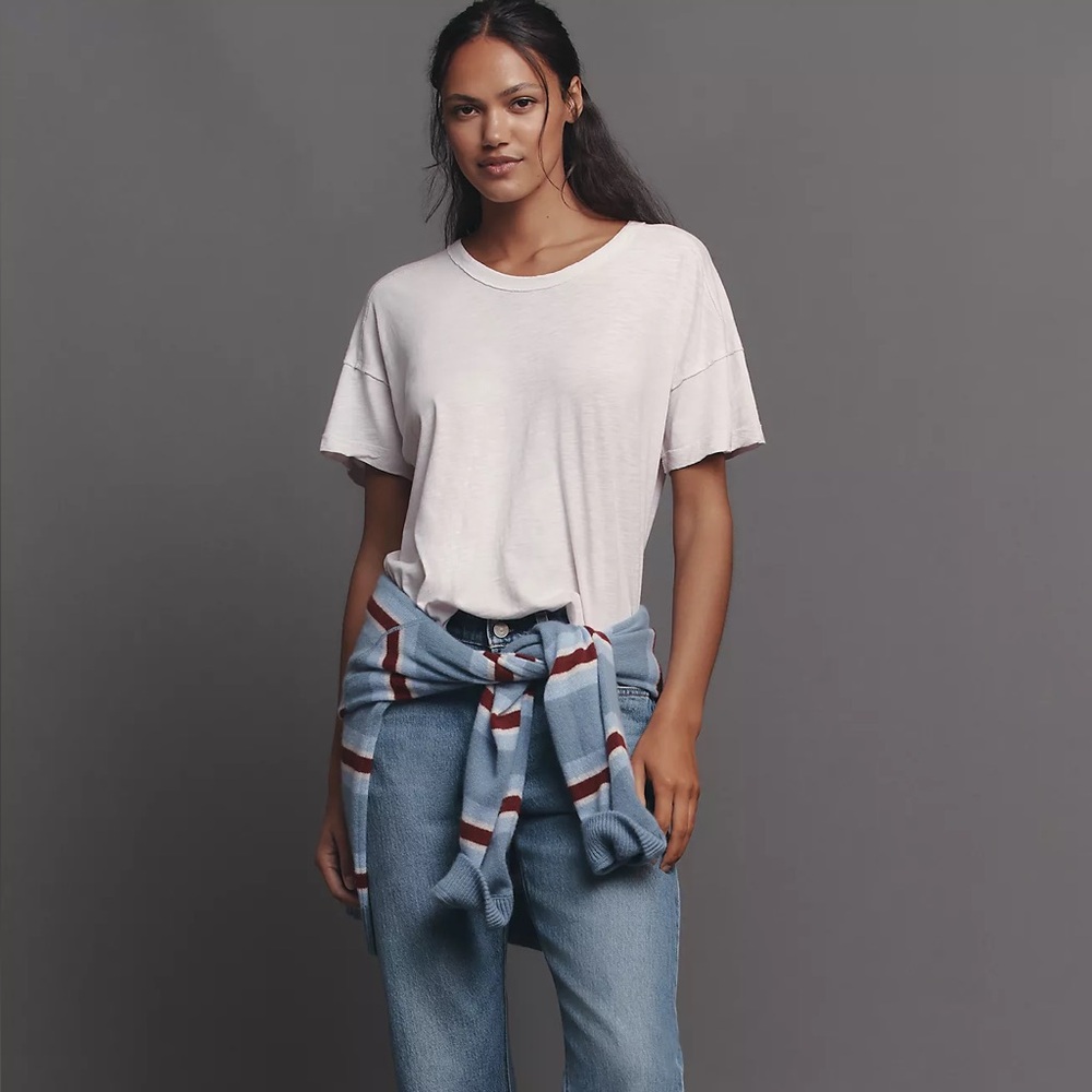 NWOT Pilcro Jordyn Cotton-Slub Crew-Neck
Oversized Tee by Pilcro